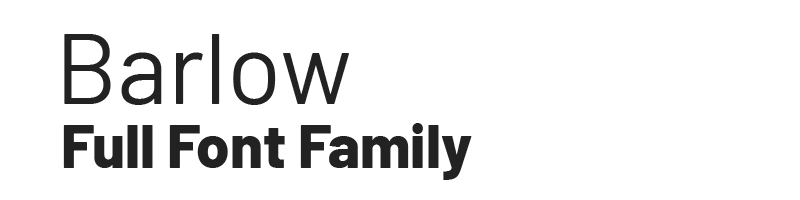 Barlow full font family
