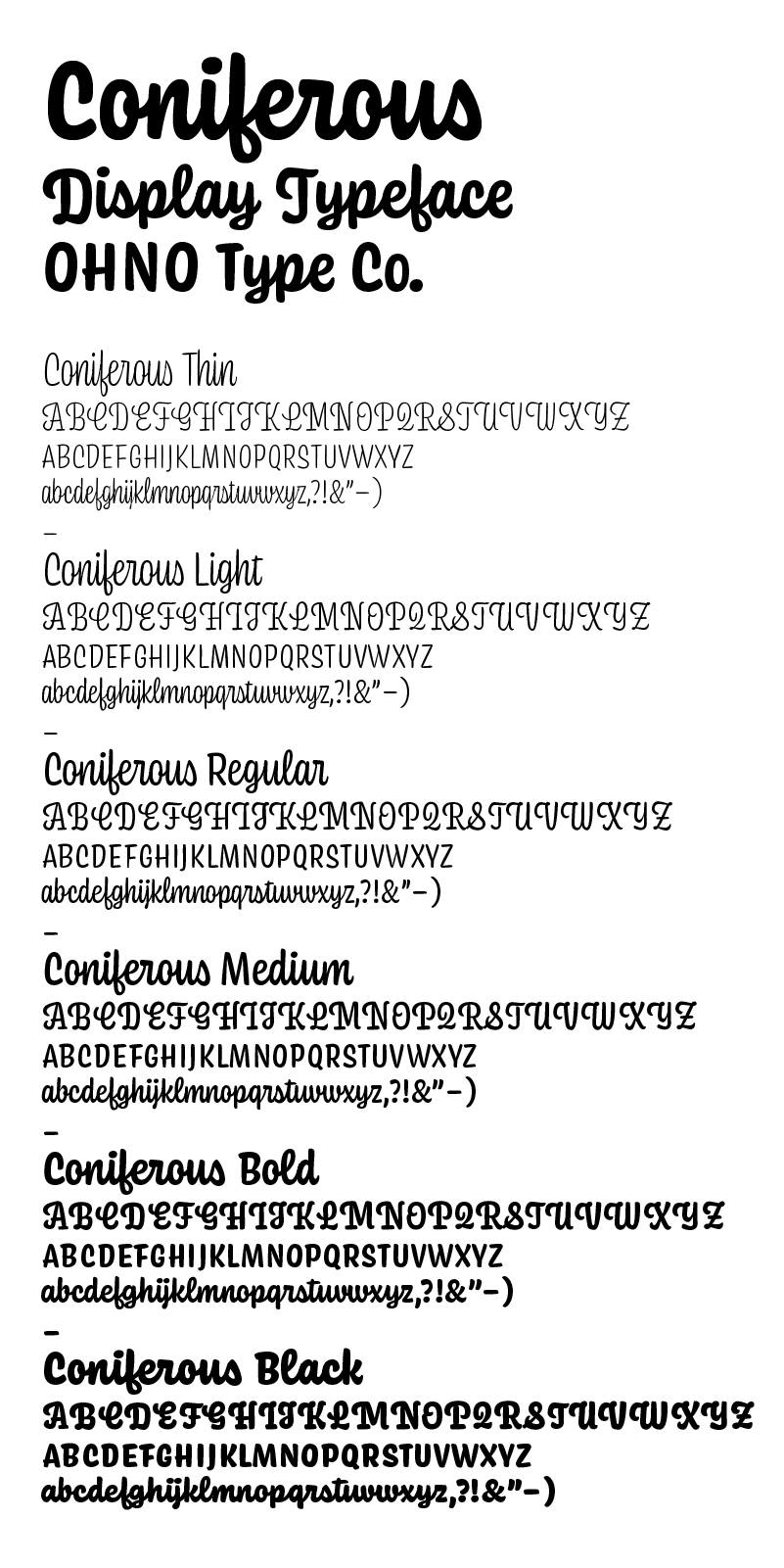 Coniferous font