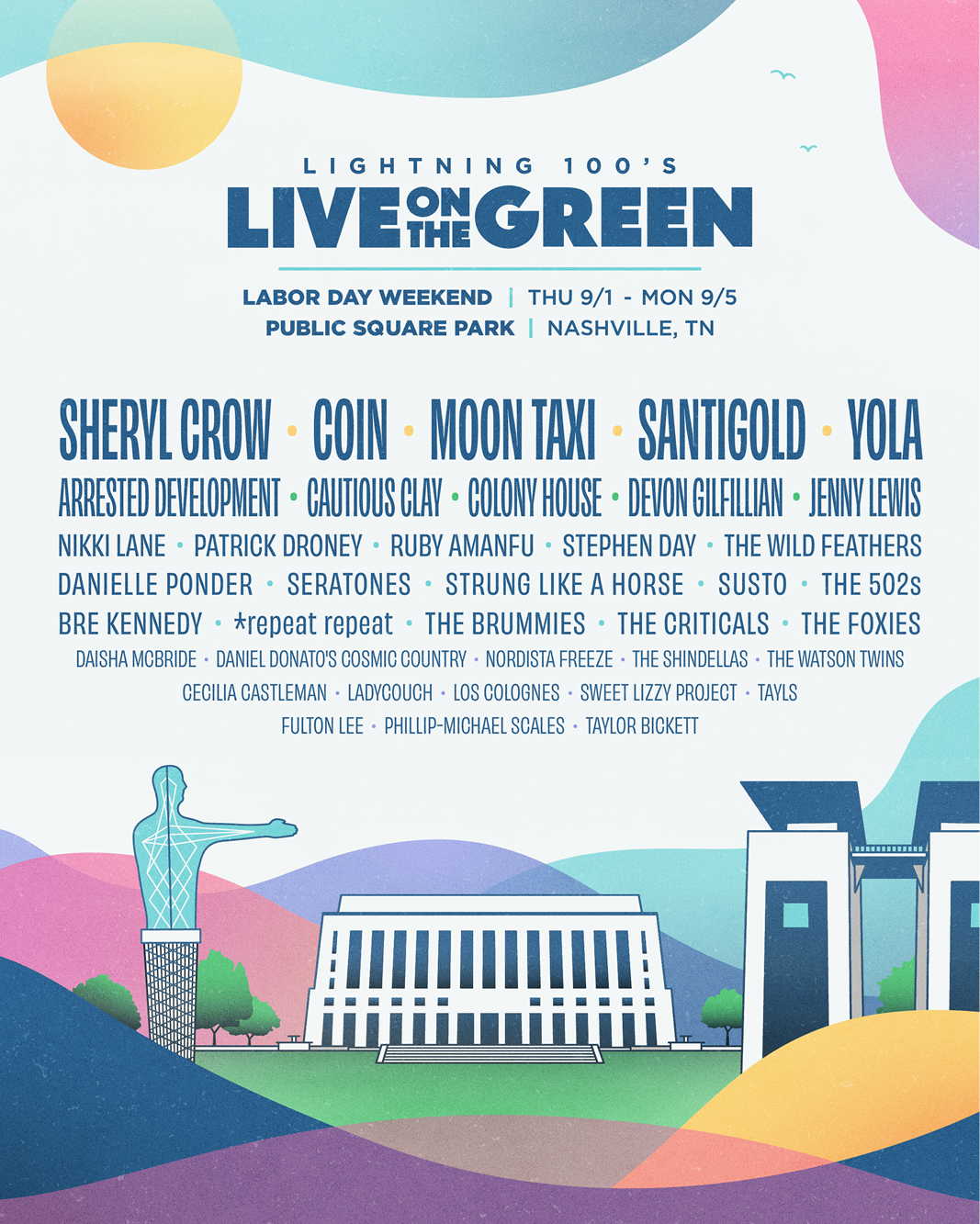 Live On The Green 2019 lineup poster