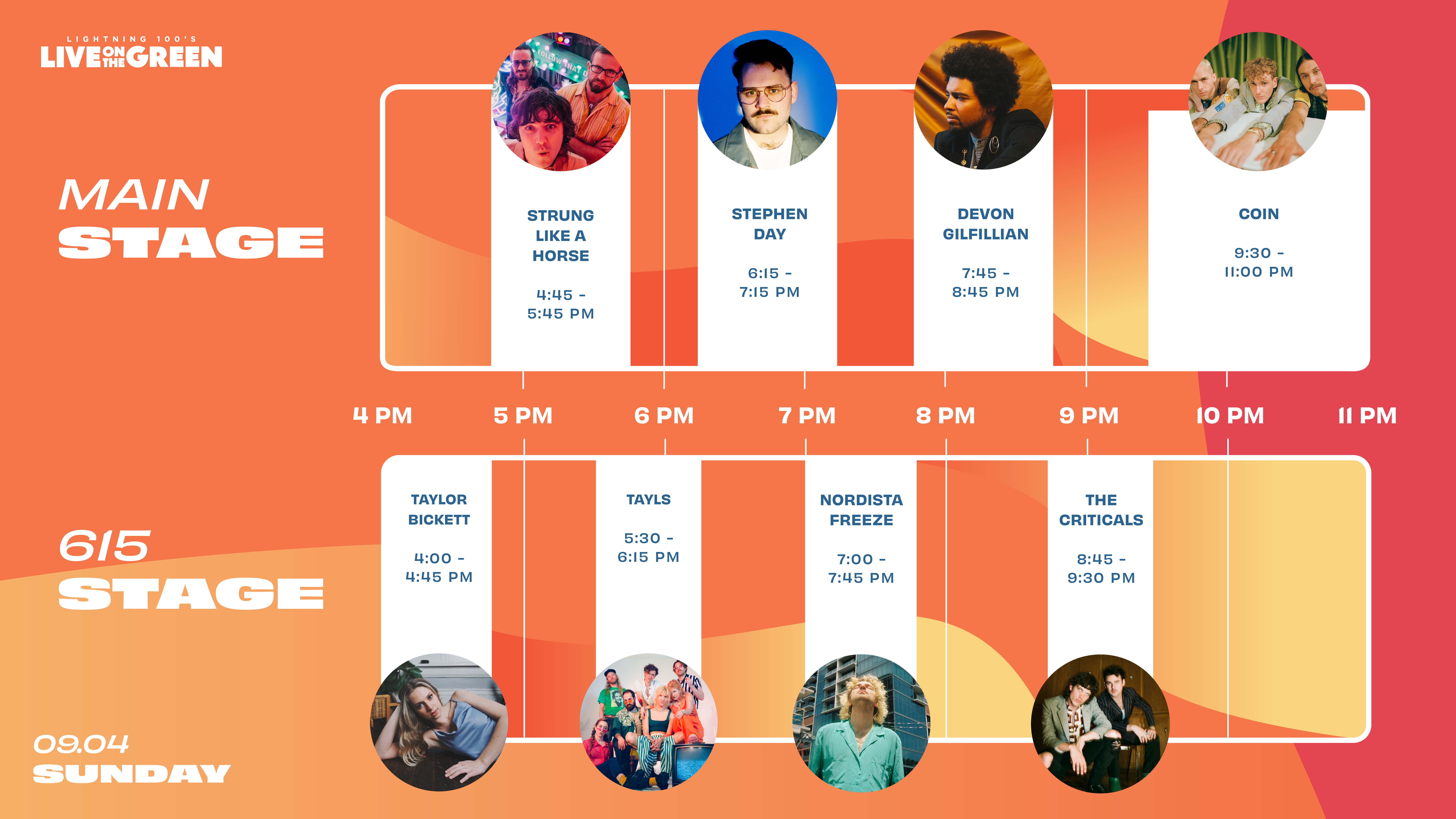 LOTG 2022 daily schedule graphic